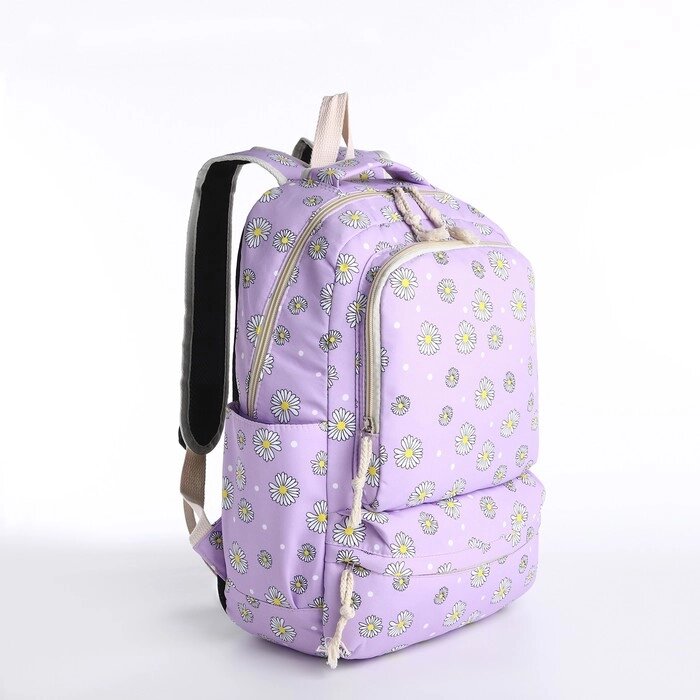 Рюкзак на молнии, сумка, косметичка, цвет сиреневый от компании Интернет - магазин Flap - фото 1
