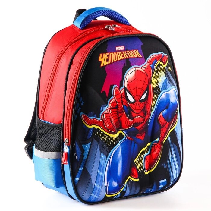 Рюкзак школьный, 39 см х 30 см х 14 см "Спайдер-мен", Человек-паук от компании Интернет - магазин Flap - фото 1