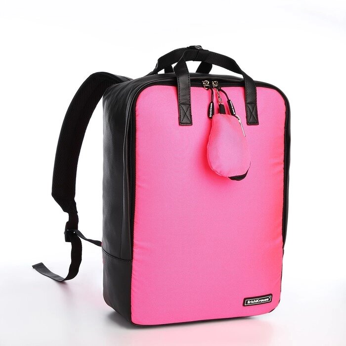 Рюкзак - сумка, Erich Krause, кошелёк из текстиля, искусственной кожи, цвет розовый от компании Интернет - магазин Flap - фото 1