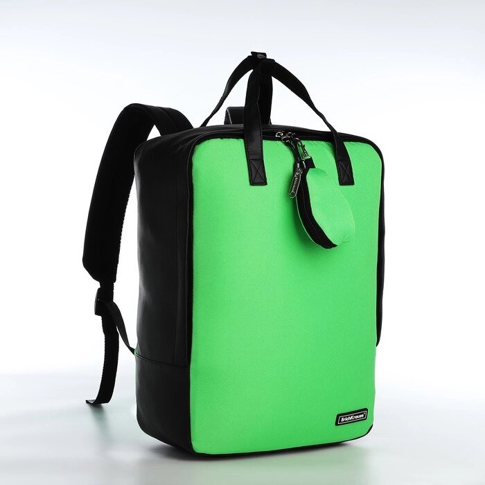Рюкзак - сумка, Erich Krause, кошелёк из текстиля, искусственной кожи, цвет зелёный от компании Интернет - магазин Flap - фото 1