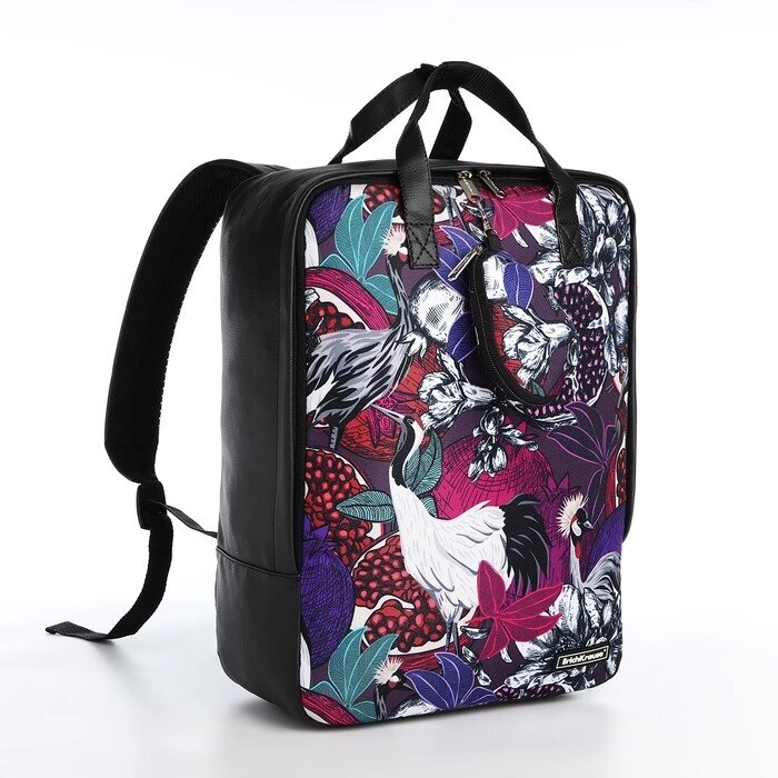 Рюкзак - сумка, кошелёк Erich Krause из текстиля, искусственной кожи, цвет фиолетовый от компании Интернет - магазин Flap - фото 1