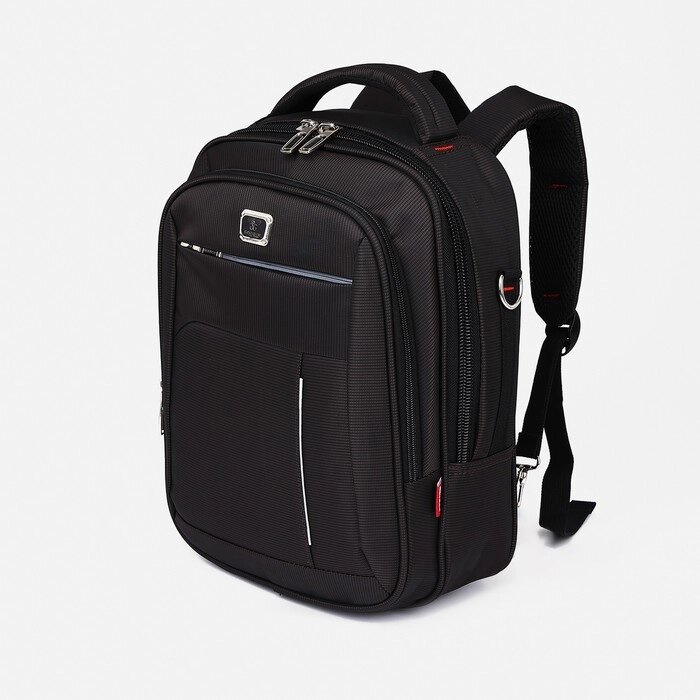 Рюкзак - сумка мужская, текстиль цвет коричневый от компании Интернет - магазин Flap - фото 1