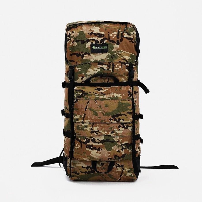 Рюкзак туристический, 100 л, отдел на молнии, 3 наружных кармана, цвет хаки от компании Интернет - магазин Flap - фото 1