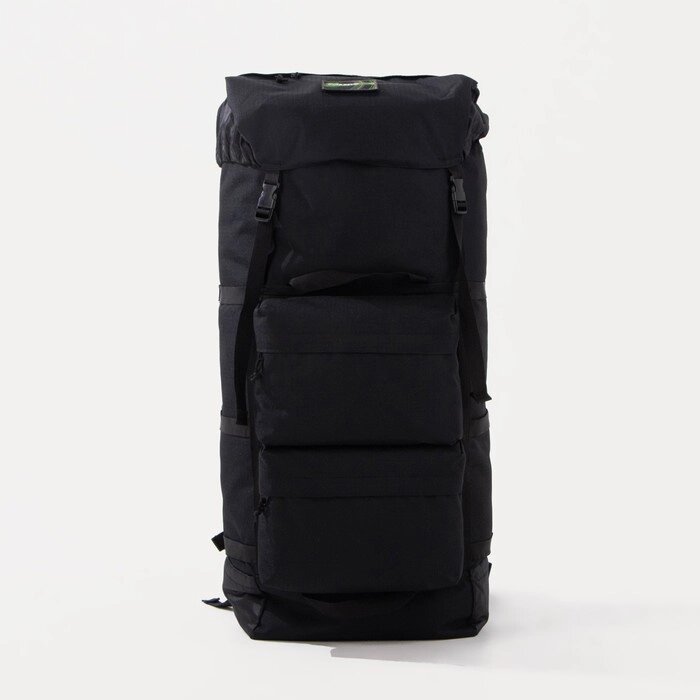 Рюкзак туристический, 100 л, отдел на стяжке, 4 наружных кармана, цвет чёрный от компании Интернет - магазин Flap - фото 1
