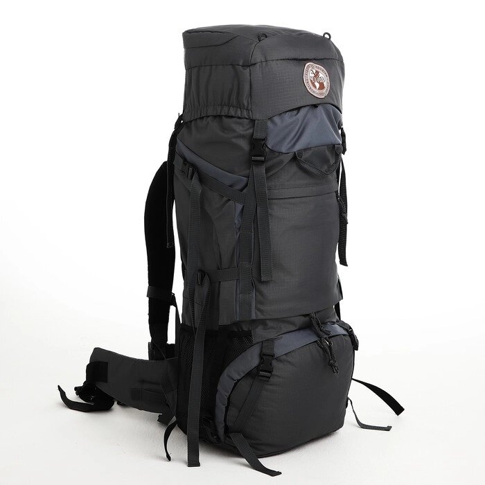 Рюкзак туристический, 120 л, отдел на шнурке, 2 наружных кармана, цвет серый от компании Интернет - магазин Flap - фото 1