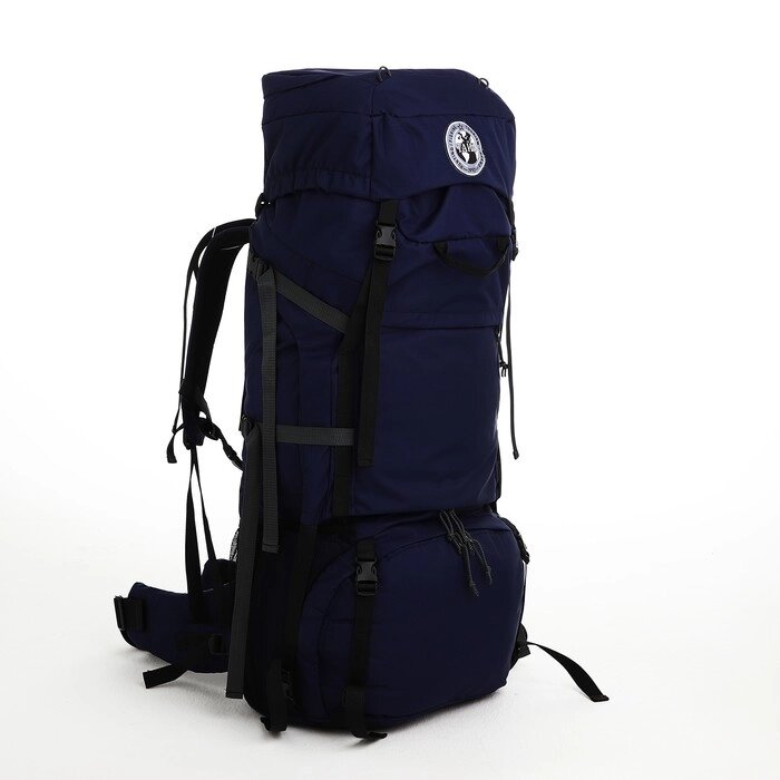 Рюкзак туристический, 120 л, отдел на шнурке, 2 наружных кармана, цвет синий от компании Интернет - магазин Flap - фото 1