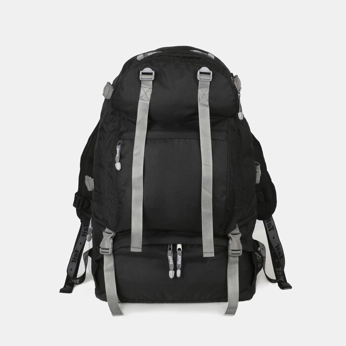 Рюкзак туристический, 65 л, отдел на молнии, 3 наружных кармана, цвет чёрный от компании Интернет - магазин Flap - фото 1