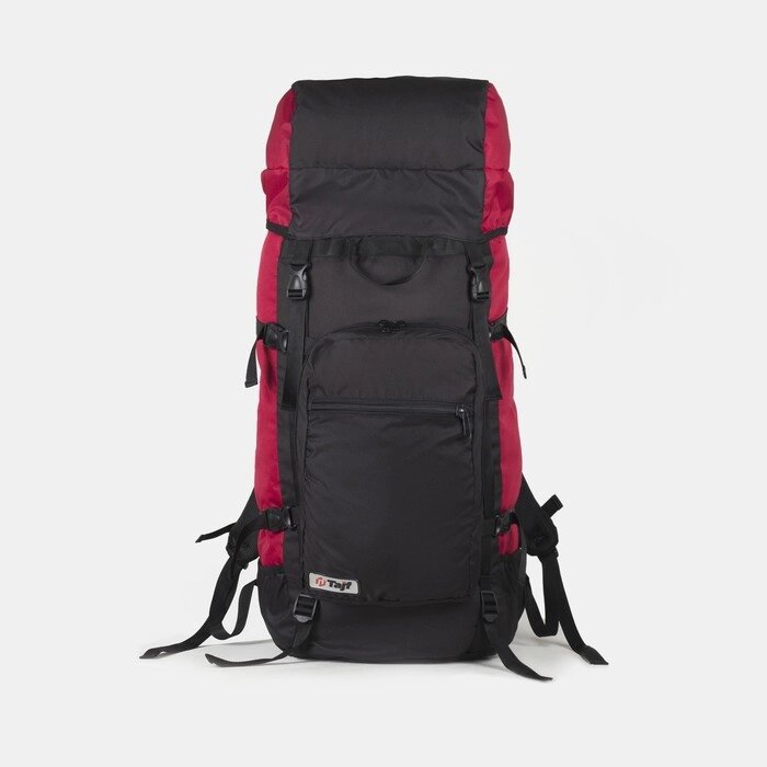 Рюкзак туристический, 70 л, отдел на шнурке, наружный карман, 2 боковых кармана, цвет чёрный от компании Интернет - магазин Flap - фото 1