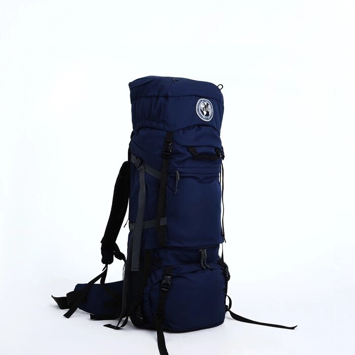 Рюкзак туристический, 80 л, отдел на шнурке, 2 наружных кармана, цвет синий от компании Интернет - магазин Flap - фото 1