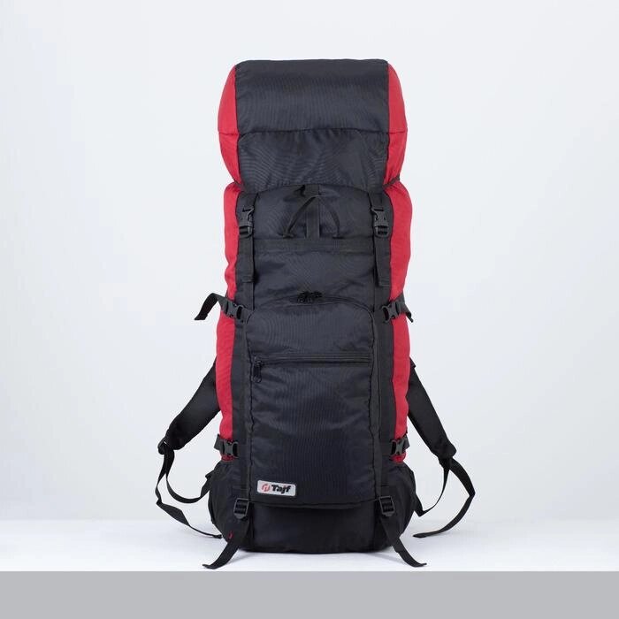 Рюкзак туристический, 90 л, отдел на шнурке, наружный карман, 2 боковые сетки, цвет чёрный от компании Интернет - магазин Flap - фото 1