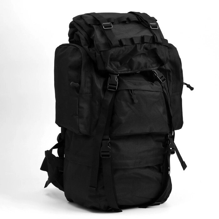 Рюкзак туристический "Аdventure" мужской, 70 л, oxford, черный от компании Интернет - магазин Flap - фото 1