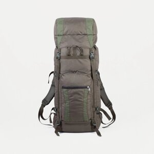 Рюкзак туристический, Taif, 60 л, отдел на шнурке, наружный карман, 2 боковые сетки, цвет оливковый