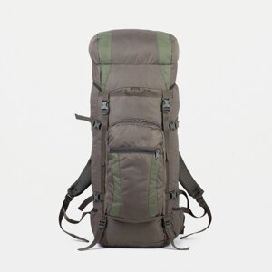 Рюкзак туристический, Taif, 70 л, отдел на шнурке, наружный карман, 2 боковые сетки, цвет оливковый