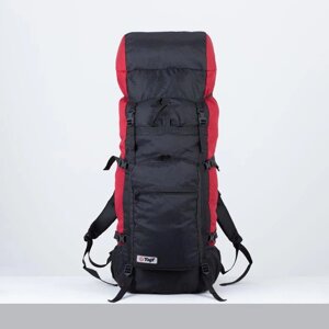 Рюкзак туристический, Taif, 90 л, отдел на шнурке, наружный карман, 2 боковые сетки, цвет чёрный