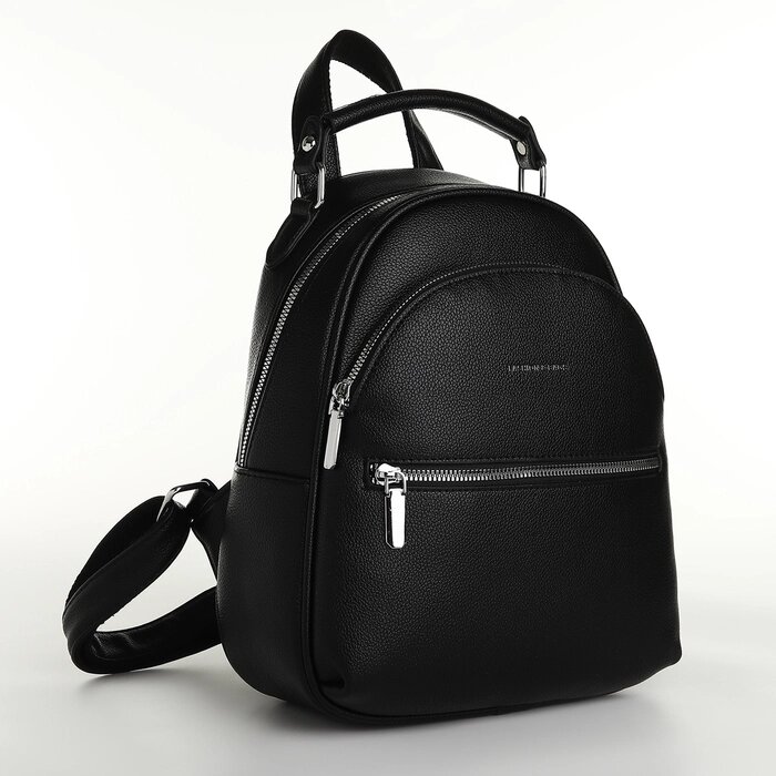Рюкзак женский на молнии, цвет чёрный от компании Интернет - магазин Flap - фото 1