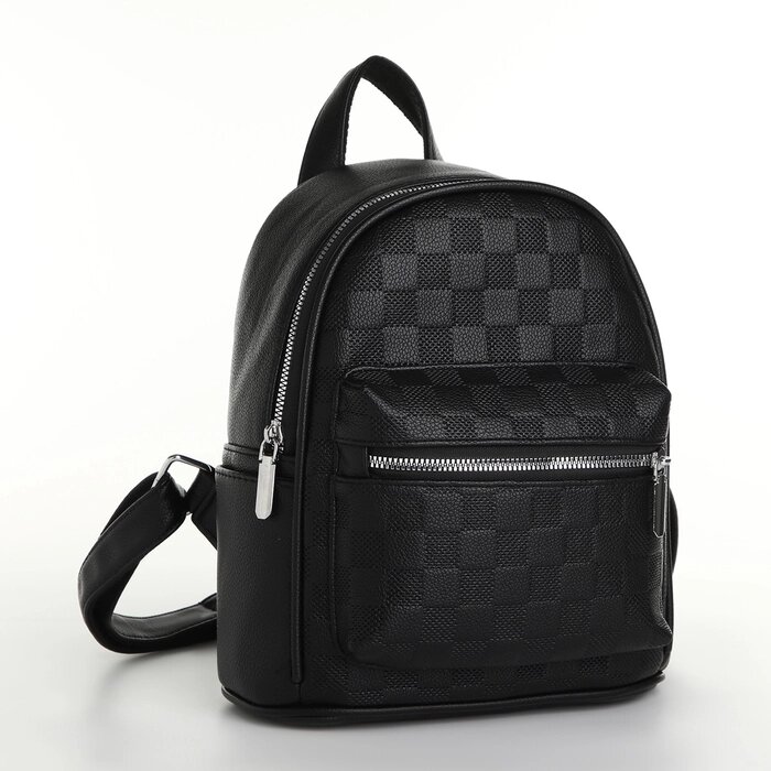 Рюкзак женский на молнии, цвет чёрный от компании Интернет - магазин Flap - фото 1