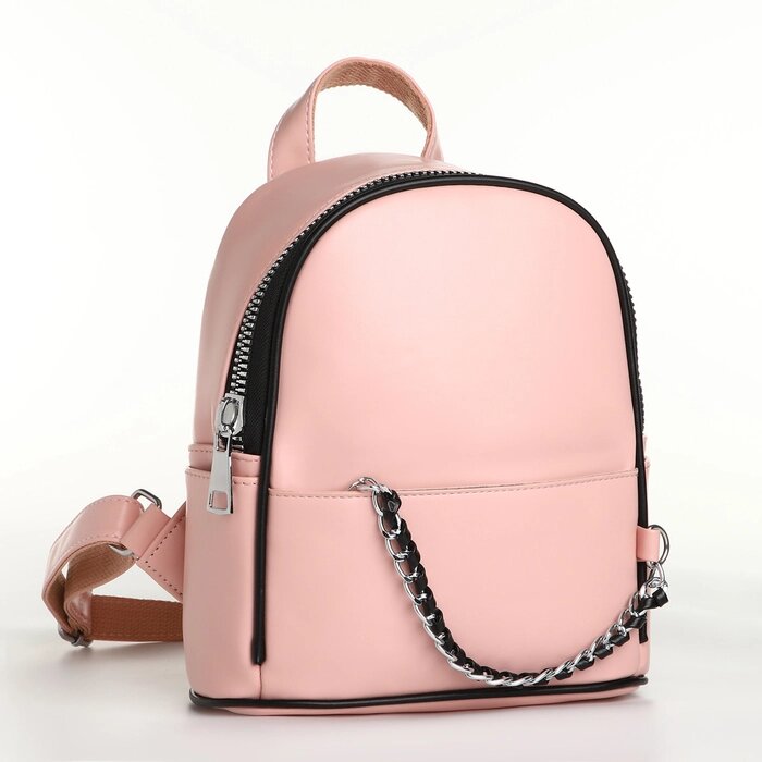 Рюкзак женский на молнии, цвет розовый от компании Интернет - магазин Flap - фото 1