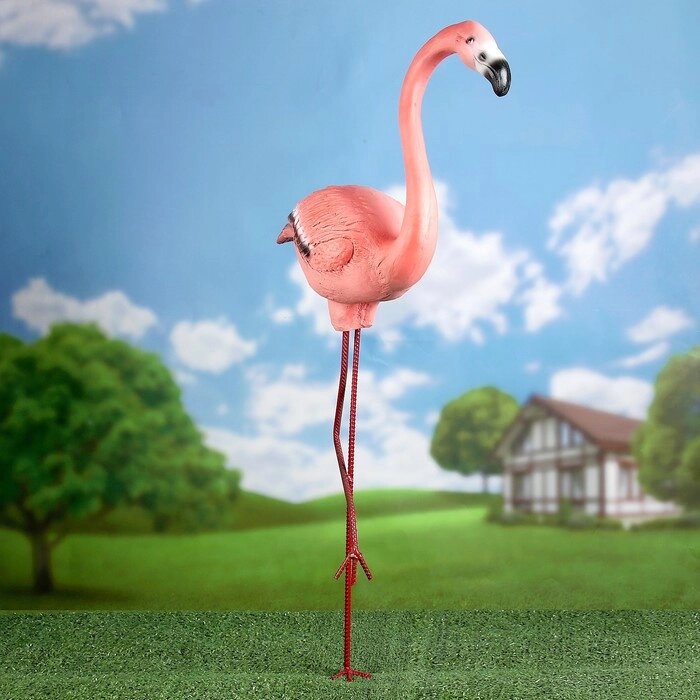 Садовая фигура "Фламинго" большой 40х18х87см от компании Интернет - магазин Flap - фото 1
