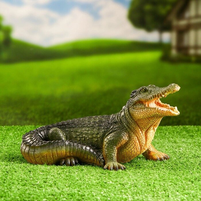 Садовая фигура "Крокодил маленький" 16х29см от компании Интернет - магазин Flap - фото 1
