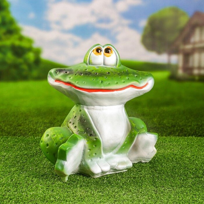 Садовая фигура "Лягушка улыбака" 30х30х21см от компании Интернет - магазин Flap - фото 1