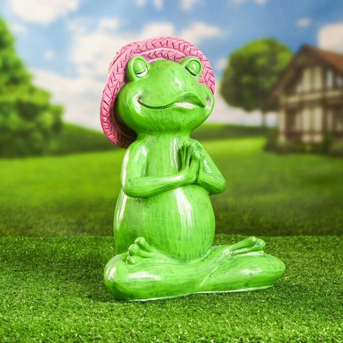 Садовая фигура "Лягушка в позе лотос" 26х32х17см от компании Интернет - магазин Flap - фото 1