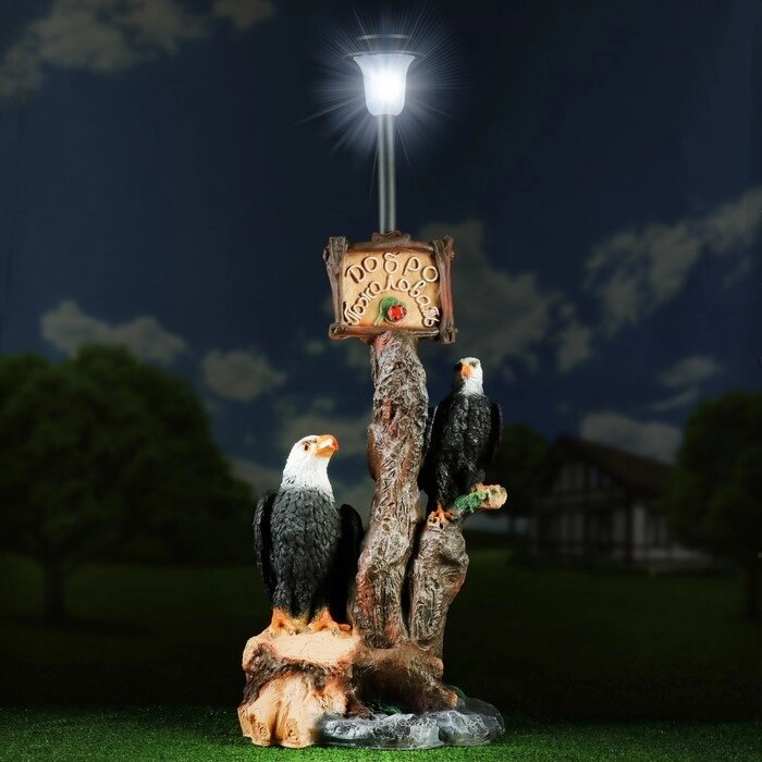 Садовый фонарь "Дерево с фонарем: два Орла" 72х40 см от компании Интернет - магазин Flap - фото 1