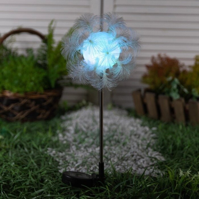 Садовый светильник на солнечной батарее «Клубок», 70 см, 1 LED, свечение мульти (RGB) от компании Интернет - магазин Flap - фото 1