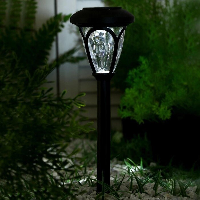 Садовый светильник на солнечной батарее «Ретро», 10  39  10 см, 1 LED, свечение белое от компании Интернет - магазин Flap - фото 1