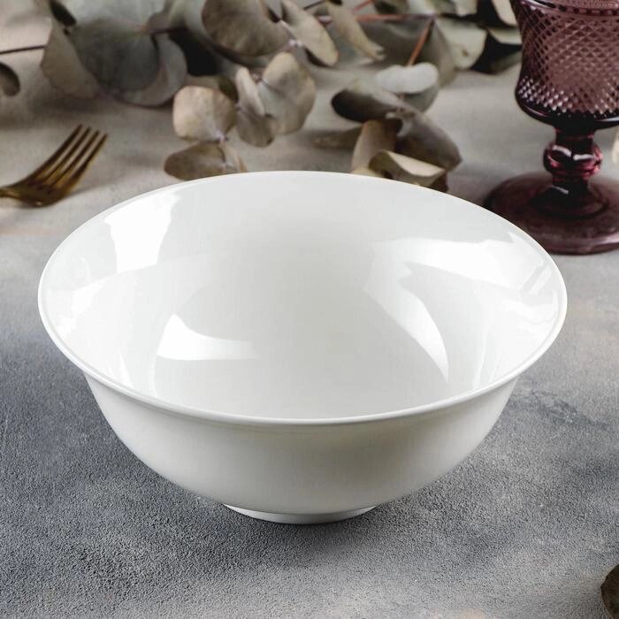 Салатник фарфоровый Wilmax, 1,35 л, d=20,5 см, цвет белый от компании Интернет - магазин Flap - фото 1