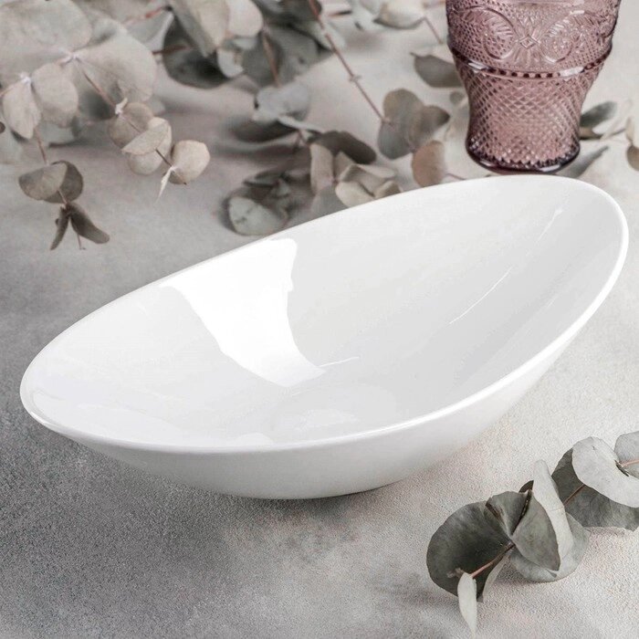Салатник фарфоровый Wilmax Olivia, 30,5178,5 см, цвет белый от компании Интернет - магазин Flap - фото 1