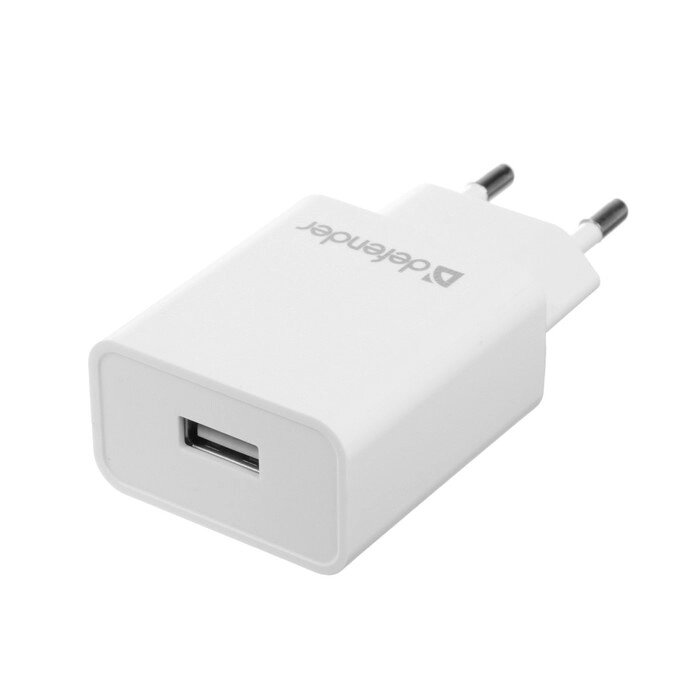 Сетевое зарядное устройство Defender EPA-10, 1 USB, 2.1 А, белое от компании Интернет - магазин Flap - фото 1