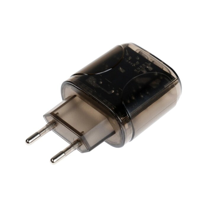 Сетевое зарядное устройство OR-000, 3 А, USB, Type-C, прозрачное, черное от компании Интернет - магазин Flap - фото 1