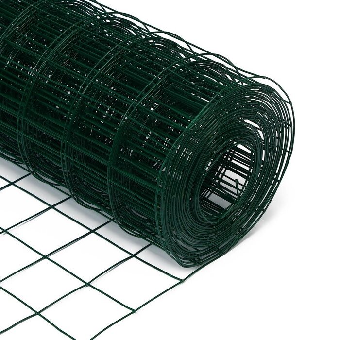 Сетка сварная с ПВХ покрытием, 10  1,5 м, ячейка 50  50 мм, d = 1 мм, металл, Greengo от компании Интернет - магазин Flap - фото 1