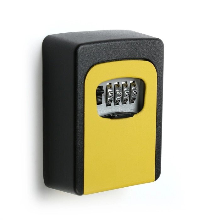 Сейф-ключница кодовая ТУНДРА, металлическая , усиленная, желтый от компании Интернет - магазин Flap - фото 1