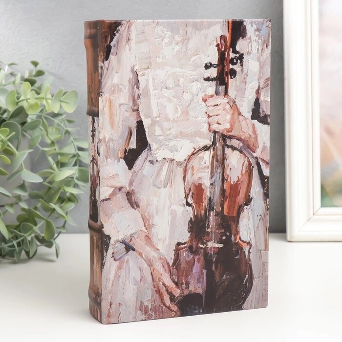 Сейф-книга дерево кожзам "Скрипка в женских руках" 21х13х5 см от компании Интернет - магазин Flap - фото 1