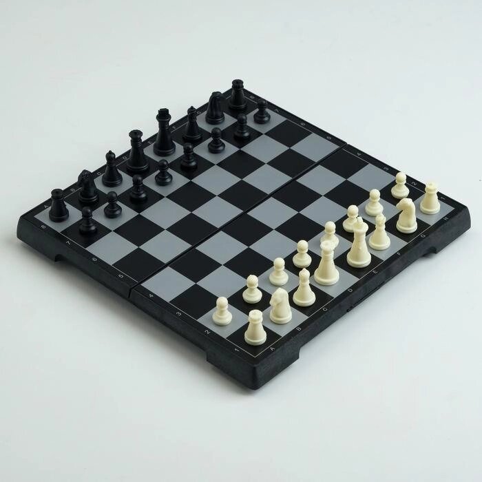 Шахматы магнитные, 19.5 х 19.5 см, чёрно-белые от компании Интернет - магазин Flap - фото 1