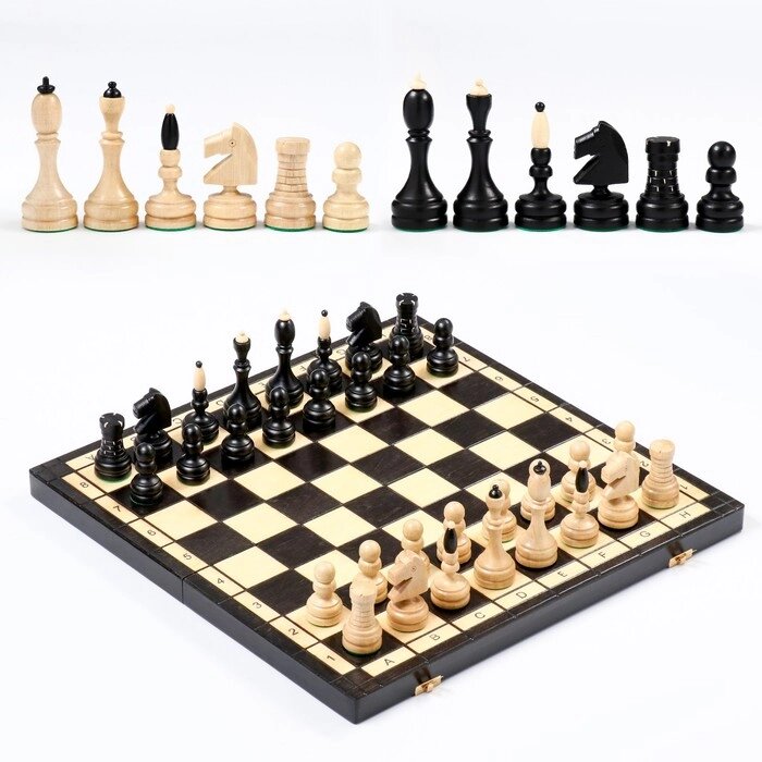 Шахматы польские Madon "Элегантные", 48 х 48 см, король h-10 см от компании Интернет - магазин Flap - фото 1