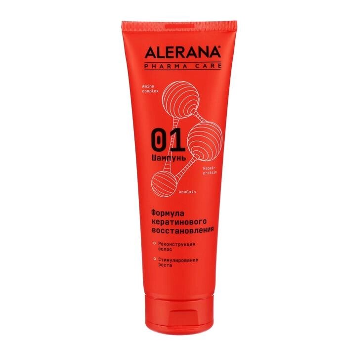 Шампунь для волос Alerana Pharma Care, формула кератинового восстановления, 260 мл от компании Интернет - магазин Flap - фото 1