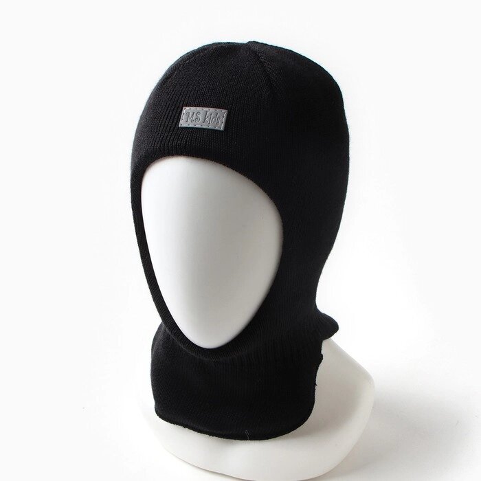 Шапка-шлем детский, цвет черный, размер 44-46 от компании Интернет - магазин Flap - фото 1