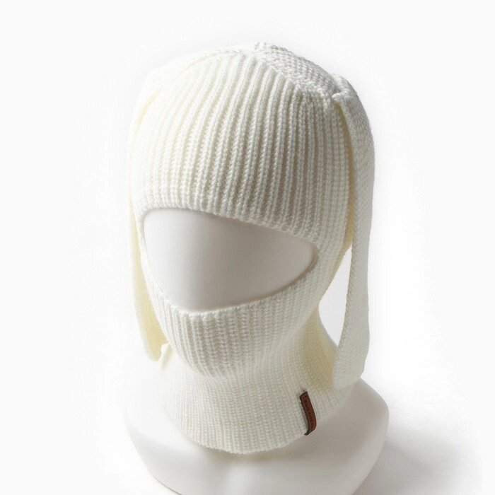 Шапка-шлем детский, цвет молочный, размер 50-52 от компании Интернет - магазин Flap - фото 1