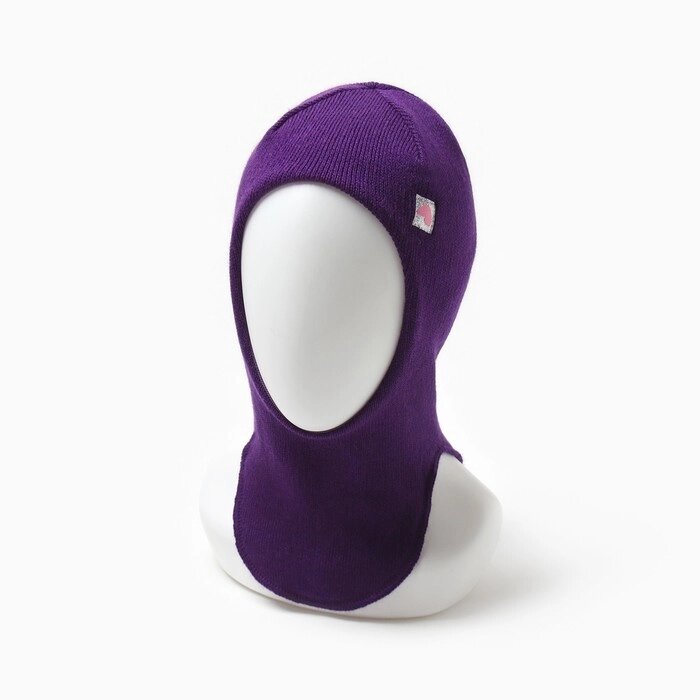 Шапка-шлем для девочки, цвет фиолетовый, размер 42-46 от компании Интернет - магазин Flap - фото 1