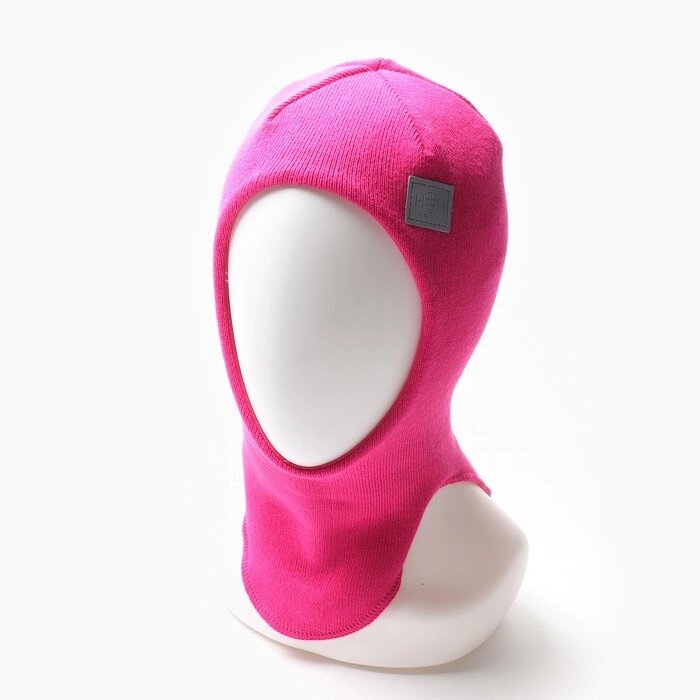 Шапка-шлем для девочки, цвет малиновый, размер 46-50 от компании Интернет - магазин Flap - фото 1