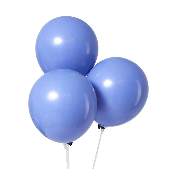 Шар латексный 12" «Макарун», набор 100 шт., цвет синий от компании Интернет - магазин Flap - фото 1