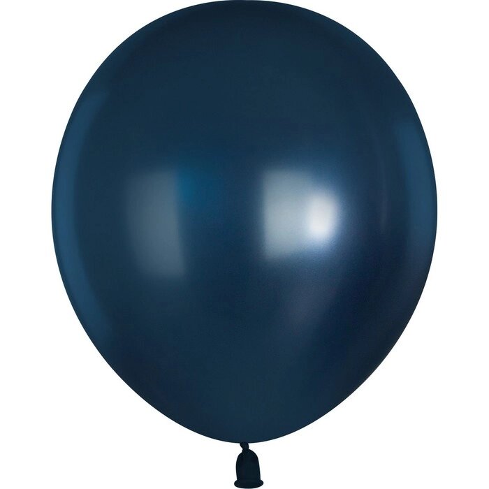 Шар латексный 12", металлик, 100 шт., тёмно-синий от компании Интернет - магазин Flap - фото 1