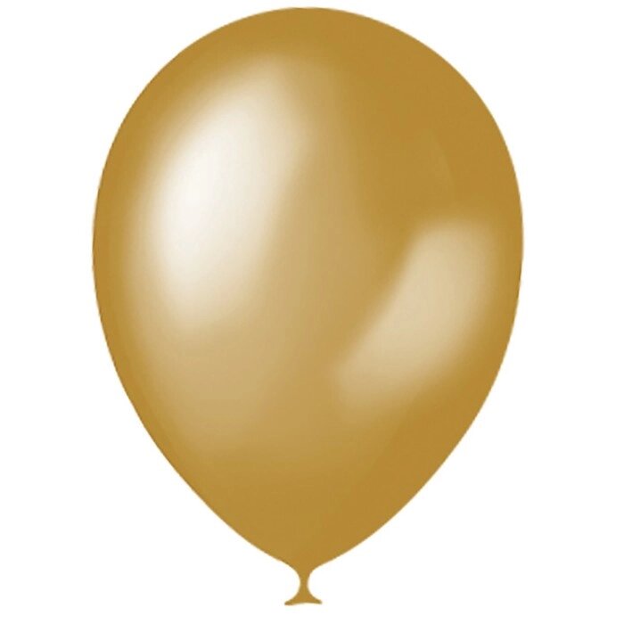 Шар латексный 12", металлик, набор 100 шт., цвет золотой от компании Интернет - магазин Flap - фото 1