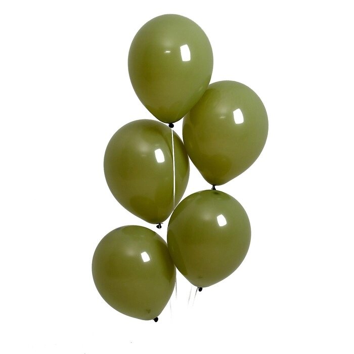 Шар латексный 12“, пастель, набор 100 шт, цвет зеленый авокадо ( avocado green) от компании Интернет - магазин Flap - фото 1