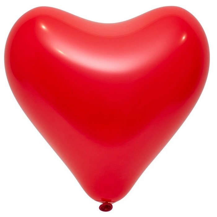 Шар латексный 12", сердце, стандарт, набор 50 шт., цвет красный от компании Интернет - магазин Flap - фото 1