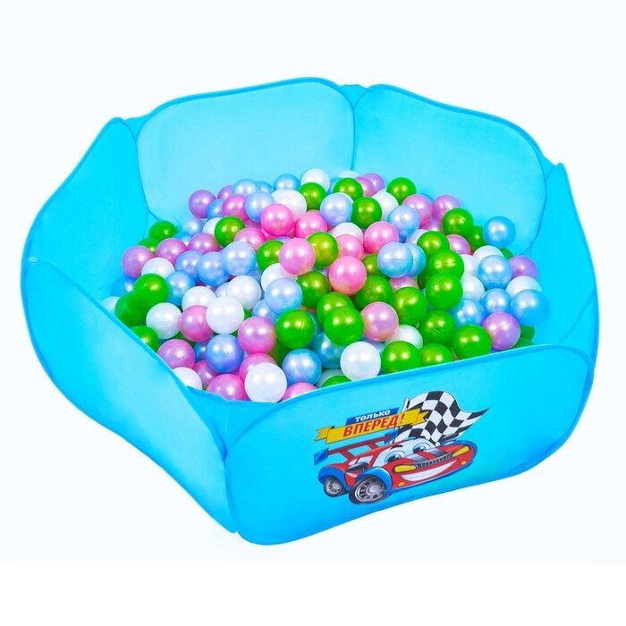 Шарики для сухого бассейна «Перламутровые», диаметр шара 7,5 см, набор 100 штук, цвет розовый, голубой, белый, зелёный от компании Интернет - магазин Flap - фото 1