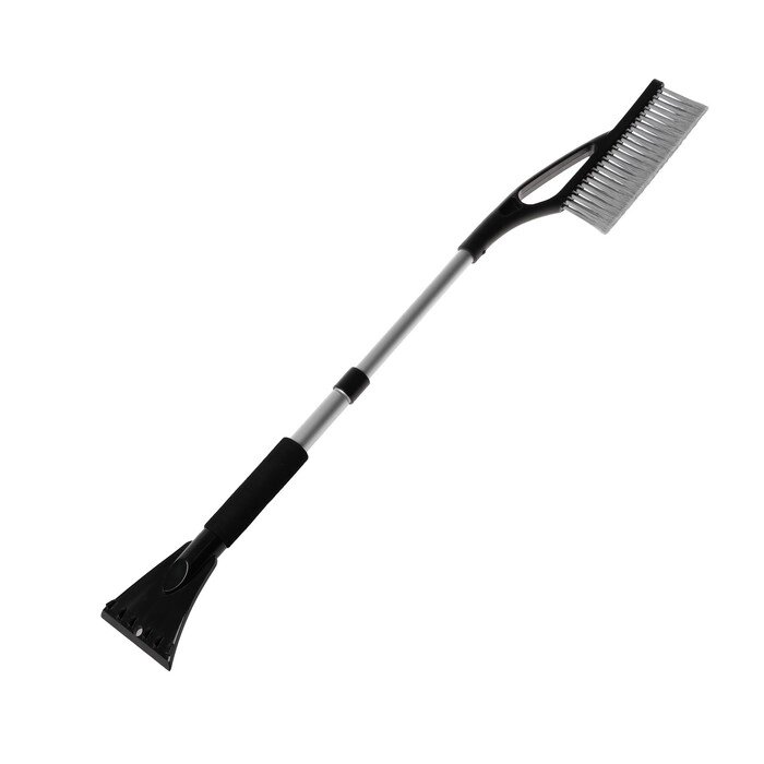Щетка сметка TORSO, 69-88 см, со скребком, телескопическая, мягкая ручка, серый от компании Интернет - магазин Flap - фото 1