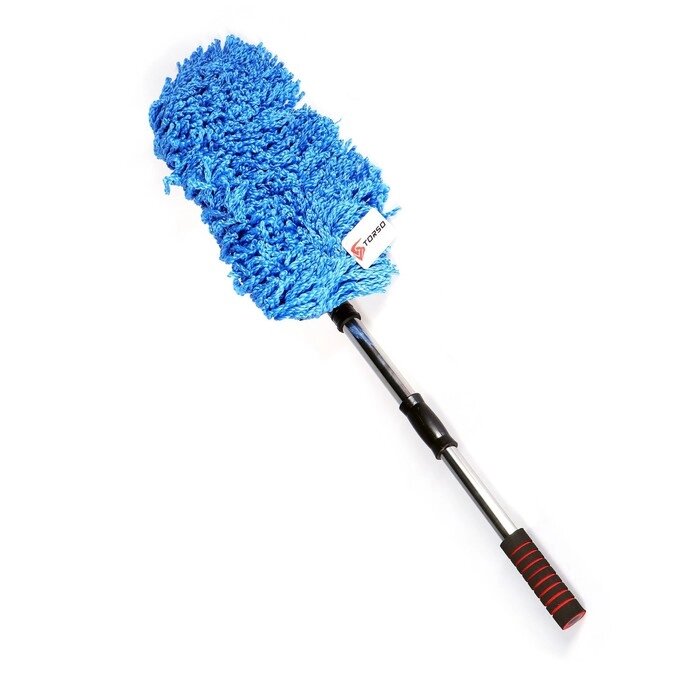 Щётка TORSO для удаления пыли, 72 см, микрофибра, телескопическая ручка, синяя от компании Интернет - магазин Flap - фото 1